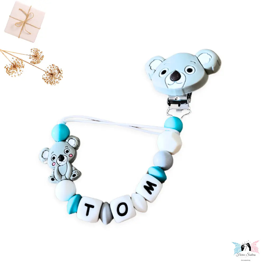 Attache tétine personnalisée koala - Féerie Sisters