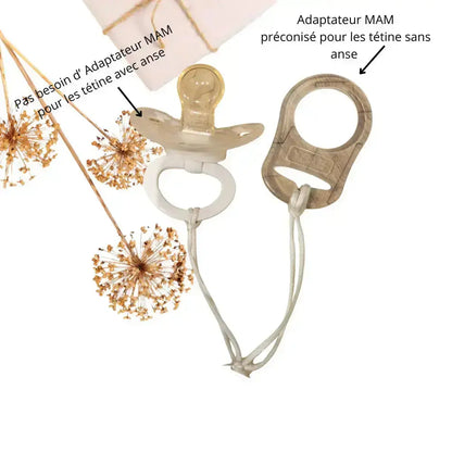 Attache tétine fleur personnalisée Féerie Sisters